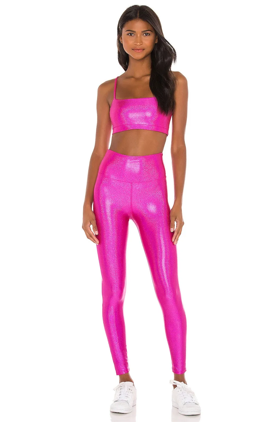 BEACH RIOT X REVOLVE Hologram Shine Leggings, Neon Pink
