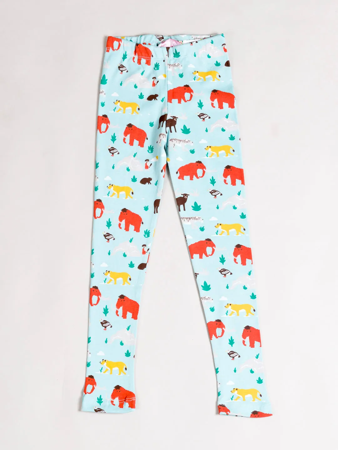 Girls Pack Of 2 Cotton Ankle-Length Leggings