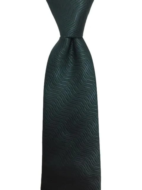 Hunter Green Ripple Wave Tie