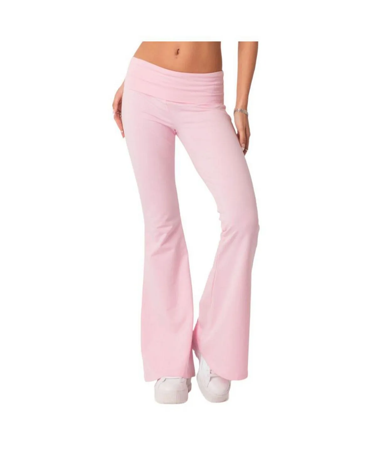 Naomi Edikted Women's Flared Leggings, Pink