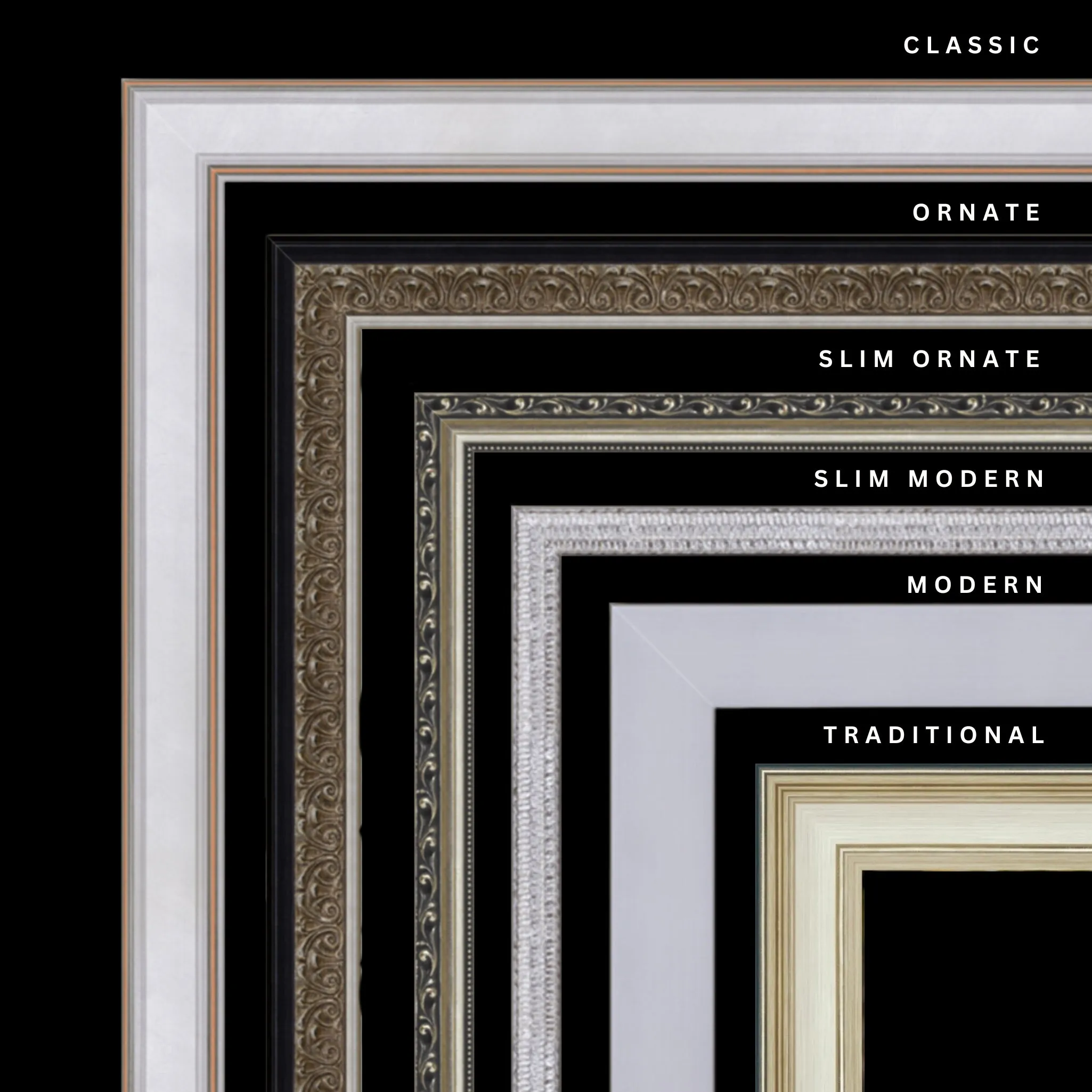Silver 25x42 Picture Frame Ornate Traditional Classic Antique